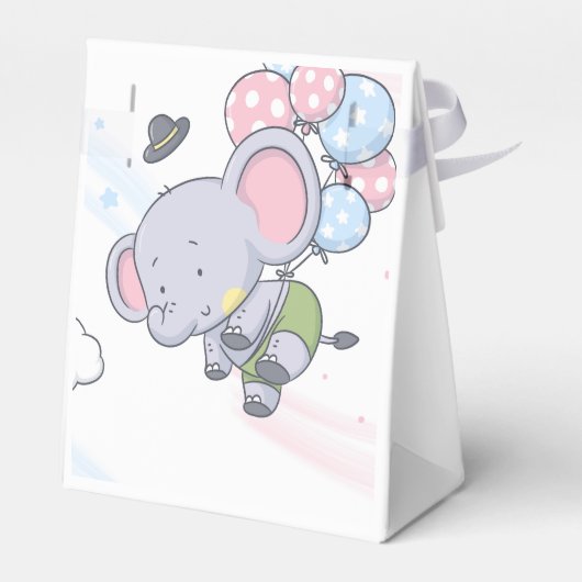 男の子や女の子の可愛い象の性別を明かす フェイバーボックス (裏面サイド)