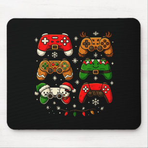 男の子や男性のためのナードなクリスマスTシャツ、Xmasゲーミングコ マウスパッド