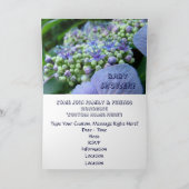 男の子よ！ベビーシャワー招待状ブルーフラワーズ 招待状 (内部)