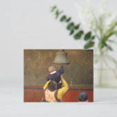 男の子をリングに持ち上げるチベット仏教の僧侶 ポストカード (スタンド正面)