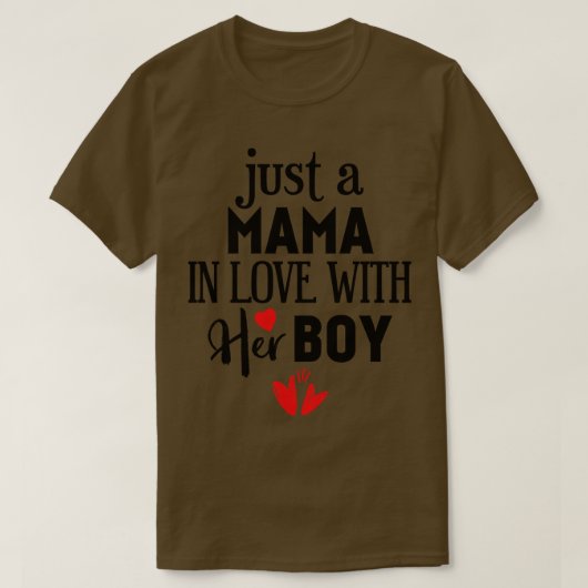 男の子を愛してるママ Tシャツ (デザイン正面)