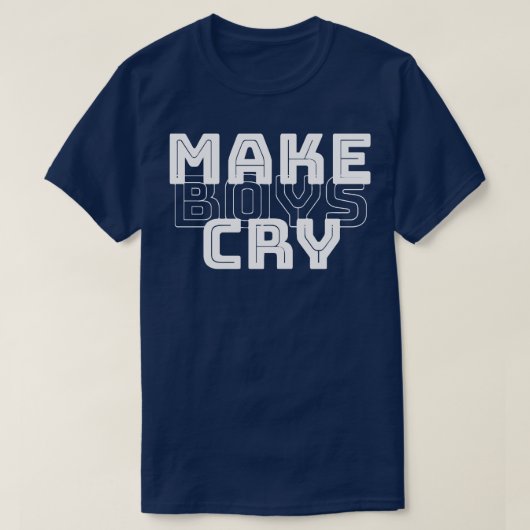 男の子を泣かせる Tシャツ (デザイン正面)