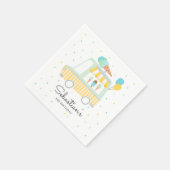 男の子アイスクリームトラック誕生日パーティーの装飾 スタンダードカクテルナプキン (角)