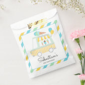 男の子アイスクリームトラック誕生日パーティーの装飾 フェイバーバッグ (封をした状態)