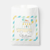 男の子アイスクリームトラック誕生日パーティーの装飾 フェイバーバッグ (正面)