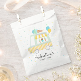 男の子アイスクリームトラック誕生日パーティーの装飾 フェイバーバッグ