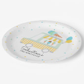 男の子アイスクリームトラック誕生日パーティーの装飾 ペーパープレート (アングル)