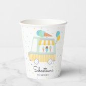 男の子アイスクリームトラック誕生日パーティーの装飾 紙コップ (裏面)