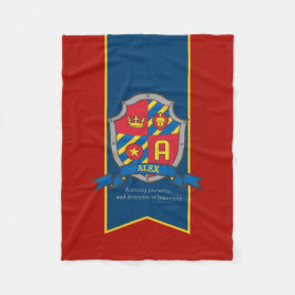 男の子アレックスまたはAの名前と意味の毛布 フリースブランケット