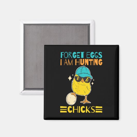 男の子イースターの忘れ衣装エッグ私は狩りチックス マグネット (正面/裏面)