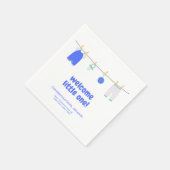 男の子ウェルカム小さな1つの赤ちゃんシャワーナプキン スタンダードカクテルナプキン (角)