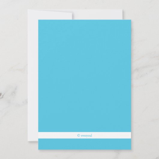 男の子オエレガントーボーイブルーベビーシャワー招待状 招待状 (裏面)