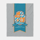 男の子オーランドまたは文字Oグレーの毛布を意味する名前 フリースブランケット (正面)