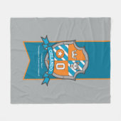 男の子オーランドまたは文字Oグレーの毛布を意味する名前 フリースブランケット (正面(横))