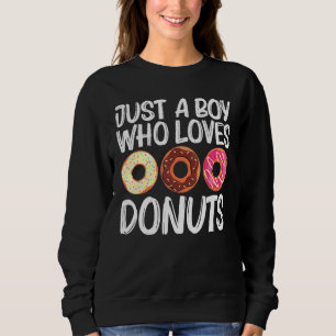 男の子カッコいいのためのドーナツのアート砂糖グレーズショコラ スウェットシャツ