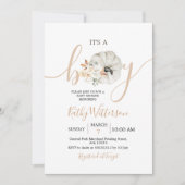 男の子カボチャのフローラの素朴赤ちゃんシャワー 招待状 (正面)