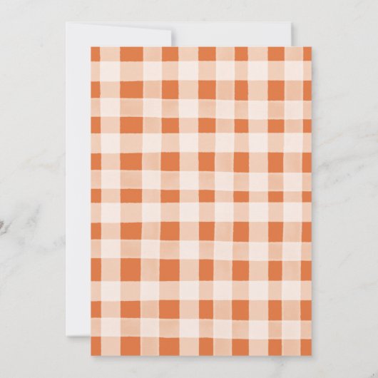 男の子カボチャのフローラの素朴赤ちゃんシャワー 招待状 (裏面)