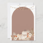 男の子カボチャ・ボホ・パンパス・フローラ・ベイビー・シャワー 招待状 (裏面)