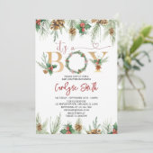 男の子クリスマスベビーシャワー招待状 招待状 (スタンド正面)