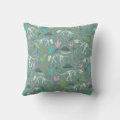 男の子クール恐竜の化石パターンのモノグラムキッズ クッション (裏面)