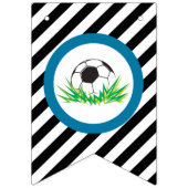 男の子サッカー誕生日パーティバナー バンティングフラッグ (第1の旗)