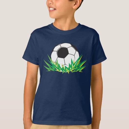 男の子サッカー誕生日パーティーTシャツ Tシャツ (正面)