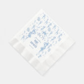 男の子サファリのアニマルブルーバルーンベビーシャワー 縁ありランチョンナプキン (角)