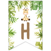 男の子サファリの動物2野生の2番目の誕生日 バンティングフラッグ (第2の旗)