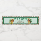 男の子サファリの赤ちゃんシャワー ペットボトルラベル (シングルラベル)