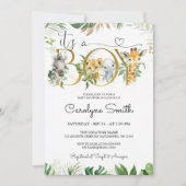 男の子サファリジャングルベビーシャワー招待状 招待状 (正面)