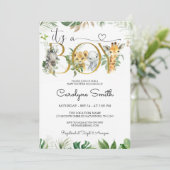 男の子サファリジャングルベビーシャワー招待状 招待状 (スタンド正面)