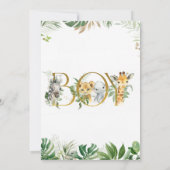 男の子サファリジャングルベビーシャワー招待状 招待状 (裏面)