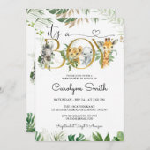 男の子サファリジャングルベビーシャワー招待状 招待状 (正面/裏面)