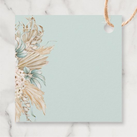 男の子サファリテーマライオンベビーシャワー フェイバータグ (裏面)