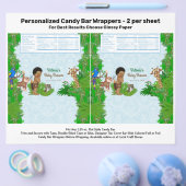 男の子サファリ ベイビーシャワー キャンディーバー ラッパー チラシ (シングル)
