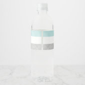 男の子シャワー小さな男の口ひげミントグレー ペットボトルラベル (裏面)