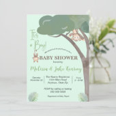 男の子シャワー、猿の赤ちゃんシャワー 招待状 (スタンド正面)