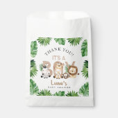 男の子ジャングルテーマベビーシャワー紙 フェイバーバッグ (正面)