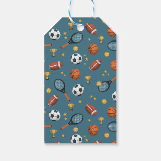 男の子スポーツありがとう赤ちゃんシャワーお願い ギフトタグ (裏面)