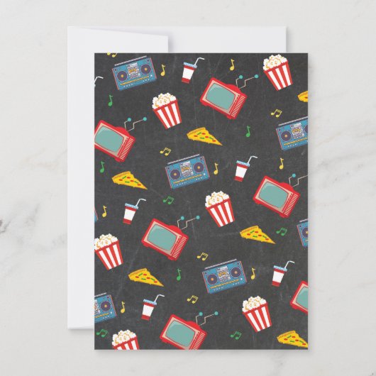 男の子スリープバースランバー誕生日パーティー 招待状 (裏面)