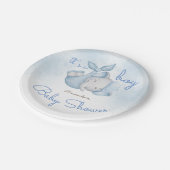 男の子ゾウの男の赤ちゃん ペーパープレート (アングル)