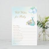 男の子ゾウの風船が赤ちゃんのシャワーを望む (スタンド正面)