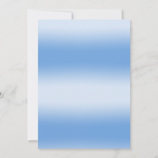 男の子ゾウの風船ブルーベビーシャワー サンキューカード (裏面)