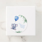 男の子ゾウの風船ブルーベビーシャワー フェイバータグ (インサイチュ)