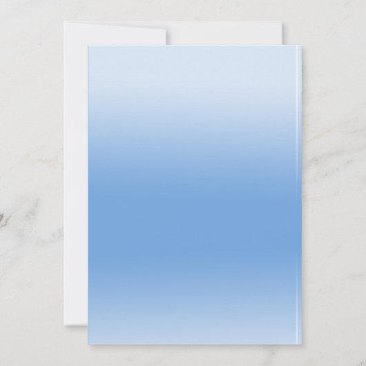 男の子ゾウの風船ブルーベビーシャワー 招待状 (裏面)