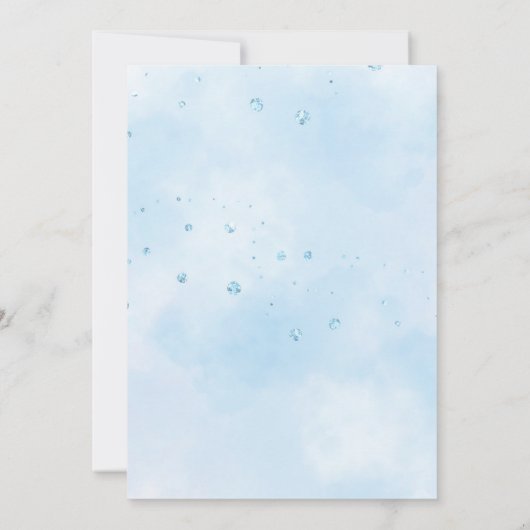 男の子ゾウはメールで赤ちゃんシャワーを受取る 招待状 (裏面)