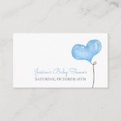 男の子ゾウ赤ちゃんシャワーおむつラッフル エンクロージャーカード (裏面)