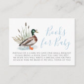 男の子ダック赤ちゃんシャワー書要求カード エンクロージャーカード (正面)