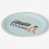 男の子チームのバビシャワー ペーパープレート (アングル)