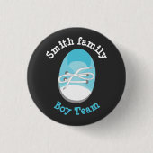 男の子チームの性別を表示するボタン 缶バッジ (正面)